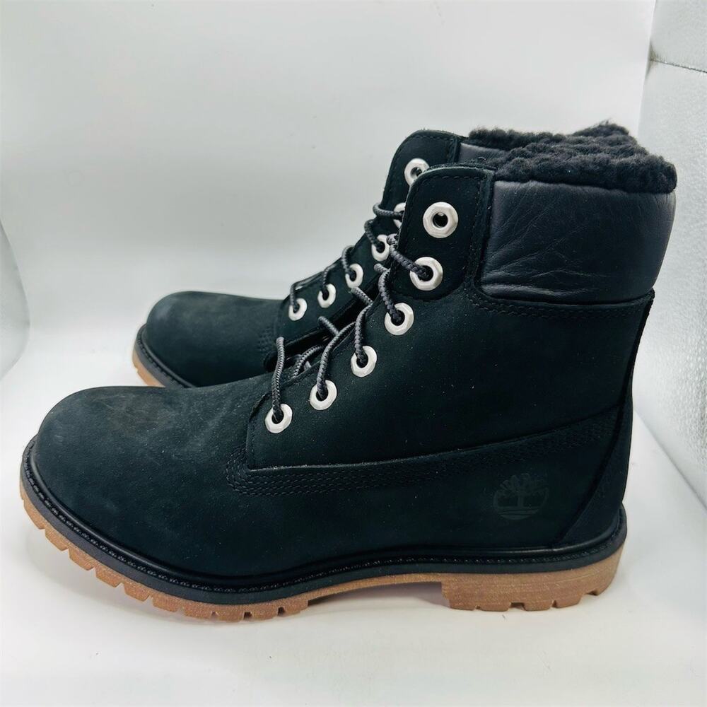 Timberland Premium 6-Inch Waterproof Warm Lined Boots | Women's 7.5 Black | New - Picture 3 of 9